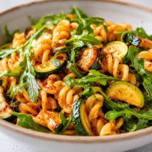 Schlossgarten Catering Nudelsalat Ruachpaprika Zucchini Rucola