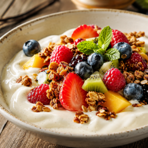 Schlossgarten Catering Tonkabohnen Joghurt Früchte Granola