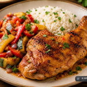 Schlossgarten Catering Cajun Chicken Paprika Reis