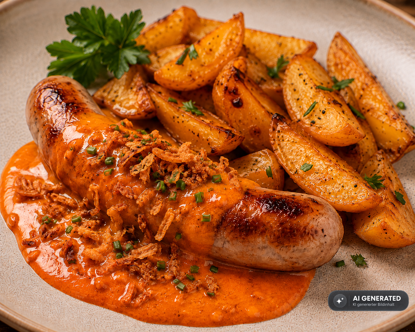 Schlossgarten Catering Currywurst Röstzwiebel Kartoffelwedges Schlossgarten Catering Currywurst Röstzwiebel Kartoffelwedges