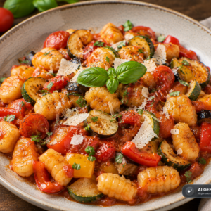 Schlossgarten Catering Gnocchi Gemüse Tomatensauce