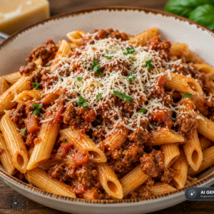 Schlossgarten Catering Pasta Bolognese Parmesan