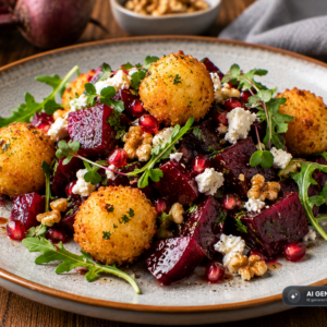 Schlossgarten Catering Kartoffelbällchen Rote Bete Salat