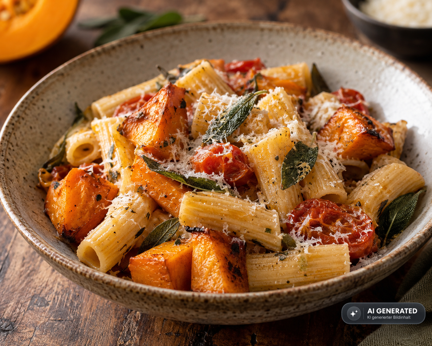 Schlossgarten Catering Pasta Kürbis Salbei Tomate Parmesan Schlossgarten Catering Pasta Kürbis Salbei Tomate Parmesan