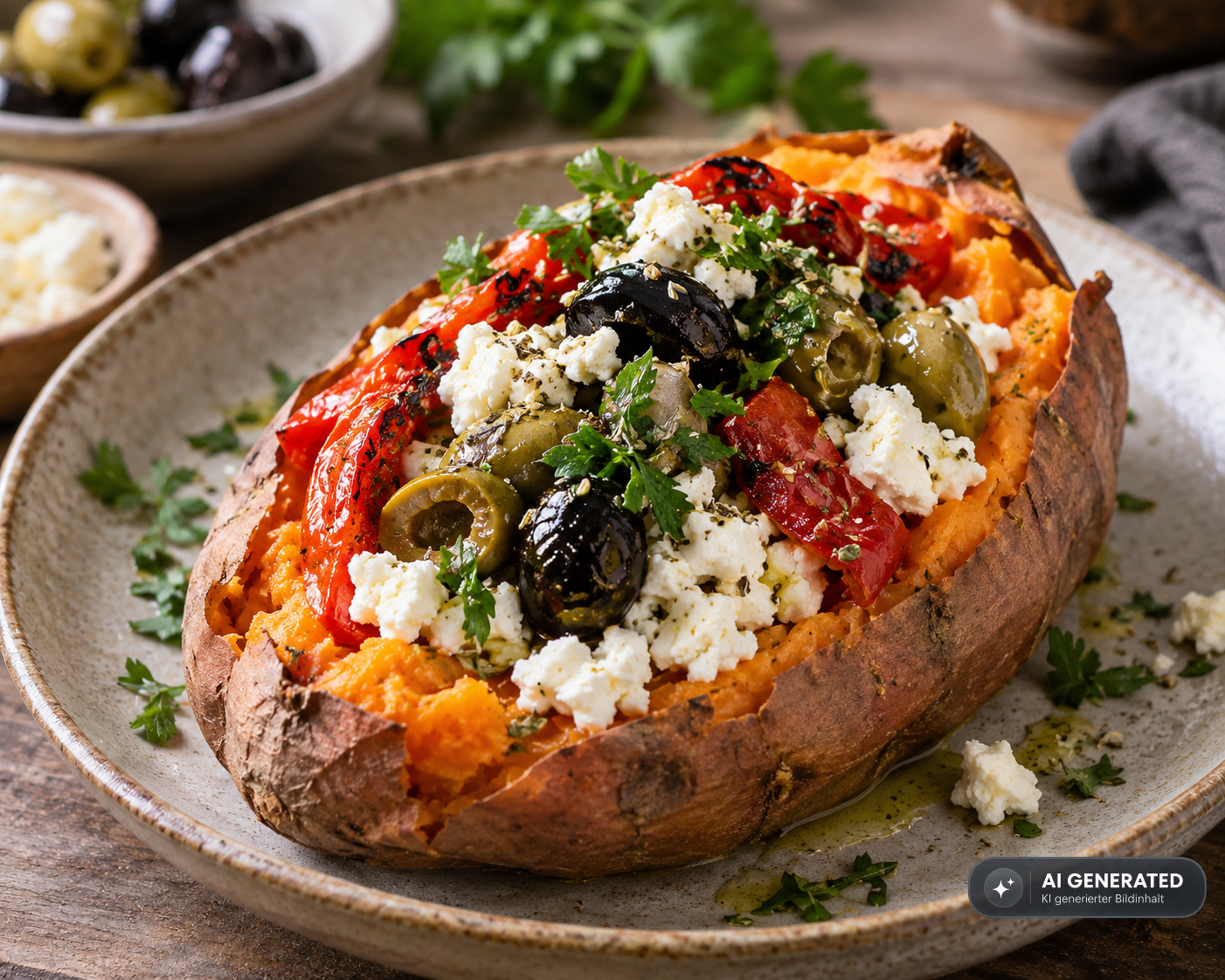 Schlossgarten Catering Süßkartoffel Schafskäse Paprika Olive Schlossgarten Catering Süßkartoffel Schafskäse Paprika Olive